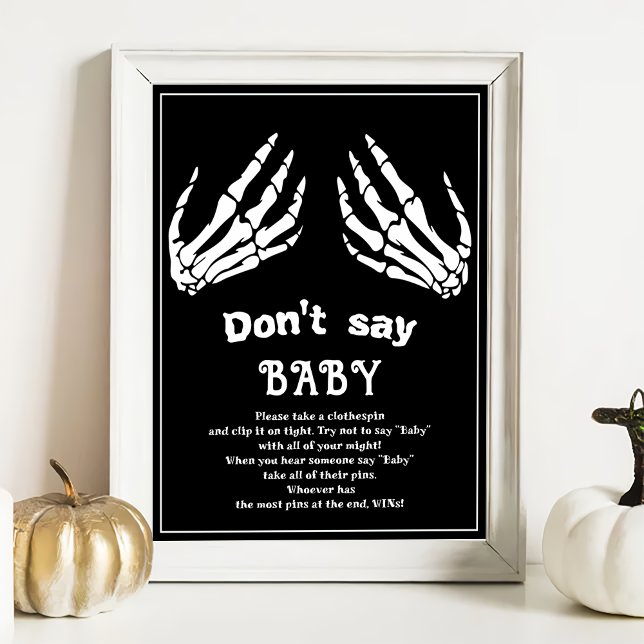 Halloween "Don't Say Baby" Baby Shower Game Poster (Creator Uploaded)