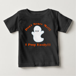 Halloween Don't Scare Me I Poop Easily Baby tshirt