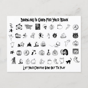 Halloween Doodle Postcard