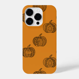 Halloween doodles boho mandala pumpkins Autumn iPhone 14 Pro Case
