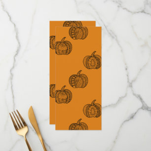 Halloween doodles boho mandala pumpkins Autumn Menu