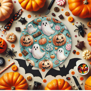 Halloween Doodles Paper Plate