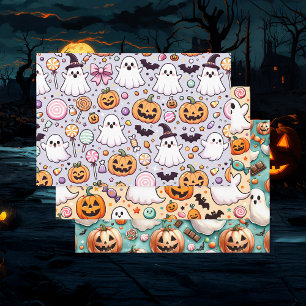 Halloween Doodles Wrapping Paper Sheet