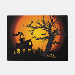 Halloween Door/Welcome Mat/Haunted Scene Doormat