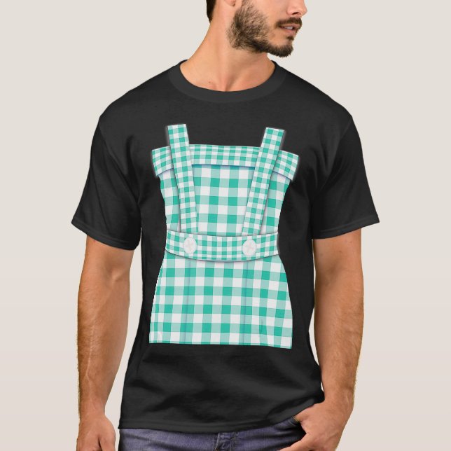 Halloween Dorothy Plaid Dress Costume  T-Shirt (Front)