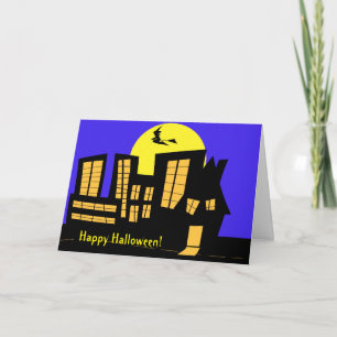 Halloween Downtown Witch Card
