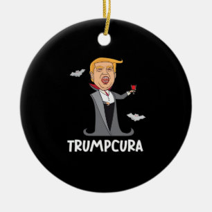 Halloween Dracula Funny Classic Ceramic Tree Decoration