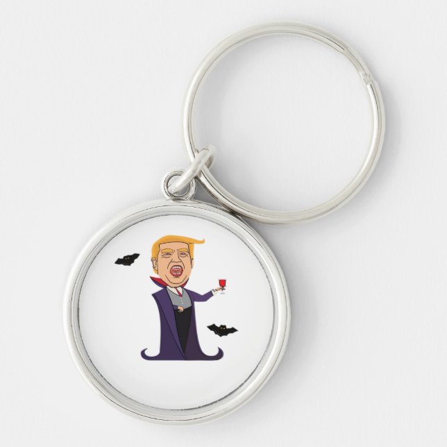 Halloween Dracula  Funny Key Ring (Front)