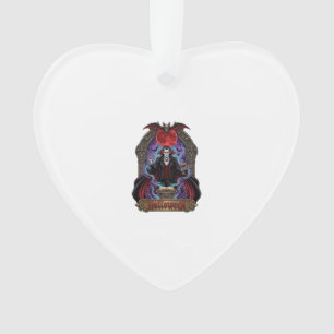 Halloween Dracula Red Moon Bats Skull_1 Ornament
