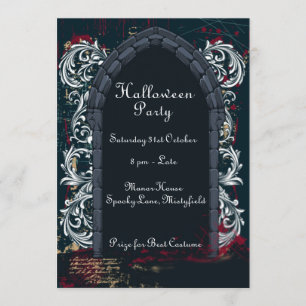 Halloween Draculas Castle Invitation