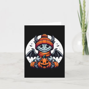 Halloween Dragon Pumpkin  Card