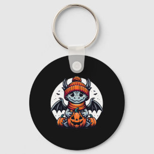 Halloween Dragon Pumpkin Key Ring