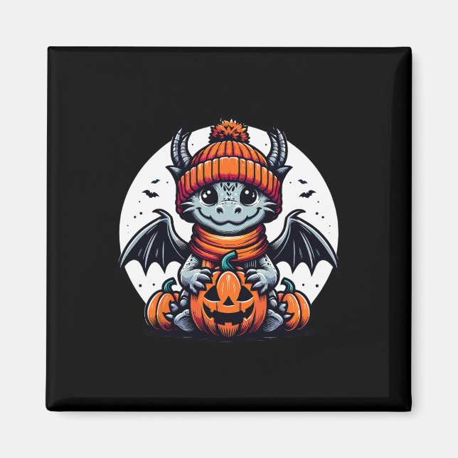 Halloween Dragon Pumpkin  Magnet (Front)