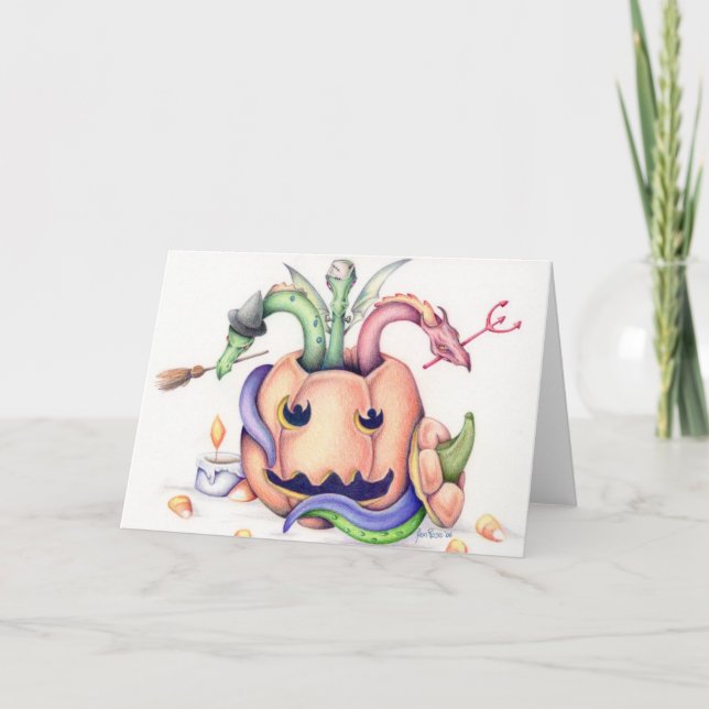 Halloween Dragons Card (Front)