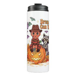 halloween Dreams Can Wait Horror Monster Thermal Tumbler