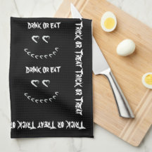 Halloween Drink or Eat Kitchen Towel