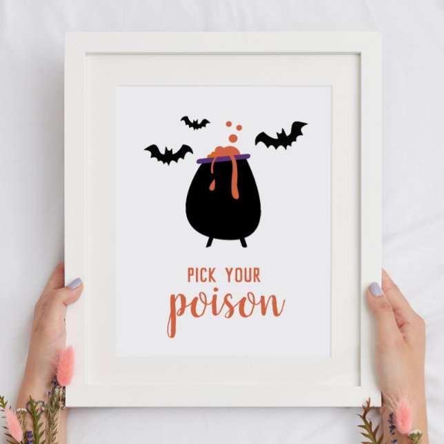 Halloween Drink Station | Pick Your Poison Party Poster (Creator Uploaded)