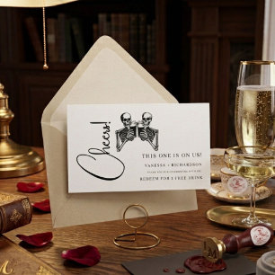 Halloween Drink Ticket, Free Alcohol Voucher Business Card