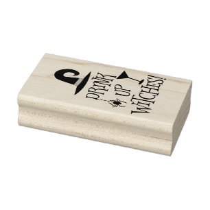 Halloween Drink Up Witches Invitation or Card Rubber Stamp