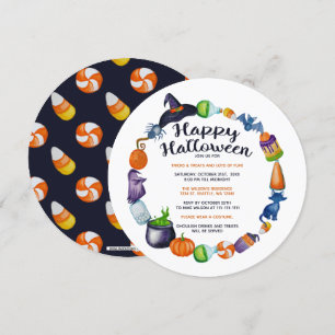 Halloween Drinks Candies and Treats Halloween Invitation