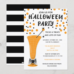 Halloween Drinks Candies and Treats Halloween Invitation