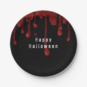 Halloween Dripping Blood Paper Plate