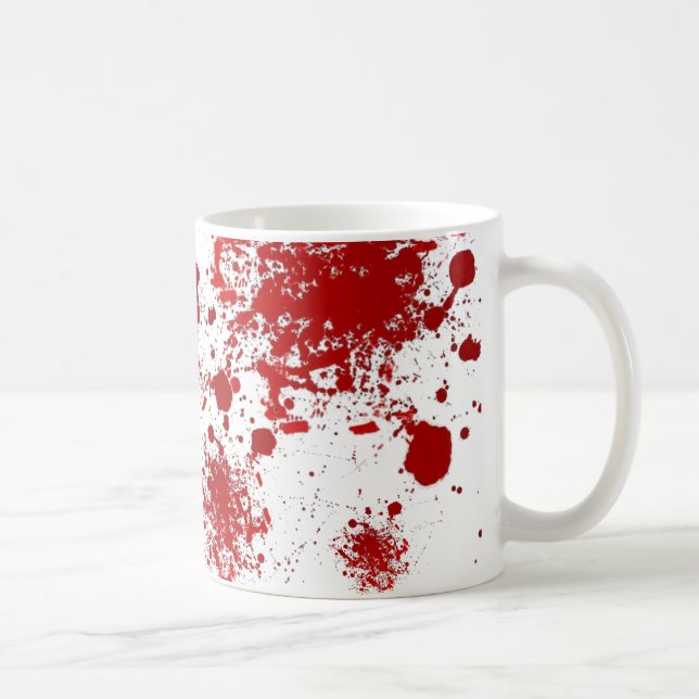 Halloween | Dripping Blood Splatters Pattern Coffee Mug (Right)