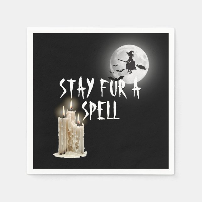 Halloween Dripping Candles Napkin (Front)