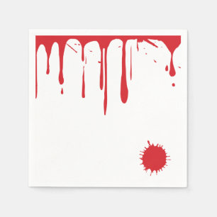 Halloween Dripping Gory Blood Splatters Death Napkin