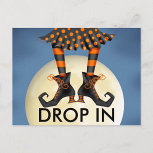 Halloween (Drop In) Postcard Invitation