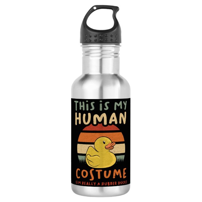 Halloween Duck 710 Ml Water Bottle (Front)