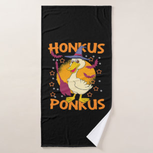 Halloween Duck Funny Halloween Pumpkin Duck Bath Towel