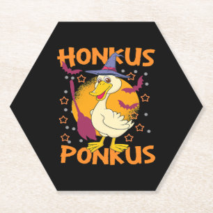Halloween Duck Funny Halloween Pumpkin Duck Paper Coaster