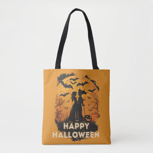 Halloween duo in moonlight tote bag (Front)
