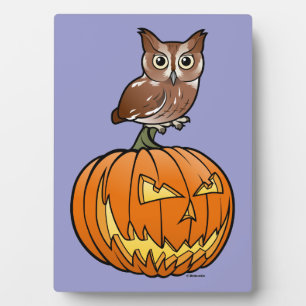 Halloween Eastern Screech Owl Plaque