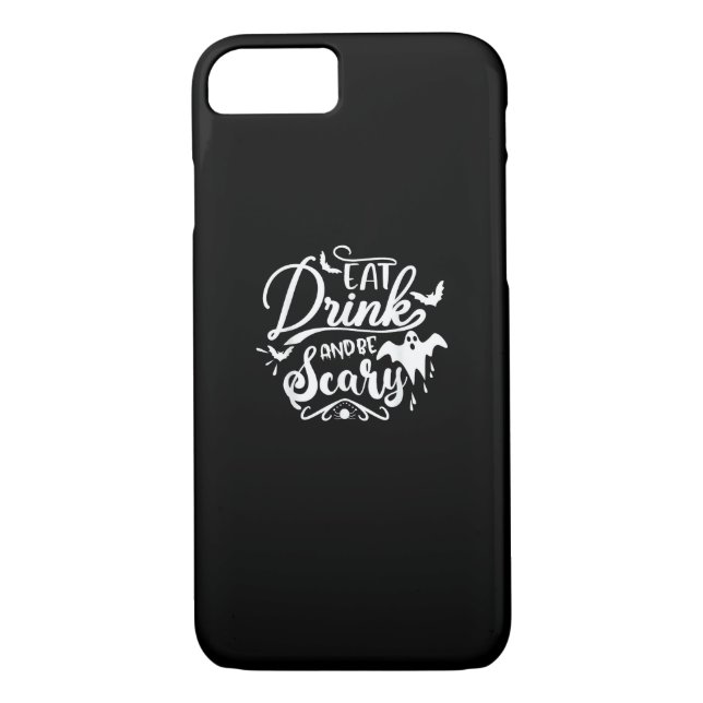 Halloween Eat Drink And Be Scary Funny Womens Case-Mate iPhone Case (Back)