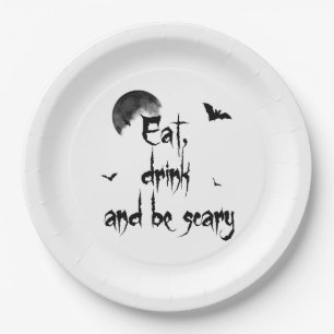 Halloween - Eat, drink and be scary Paper Plate