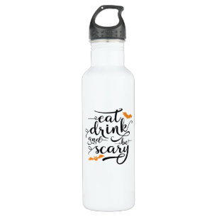 Halloween Eat Drink And Be Scary Retro Classic 710 Ml Water Bottle