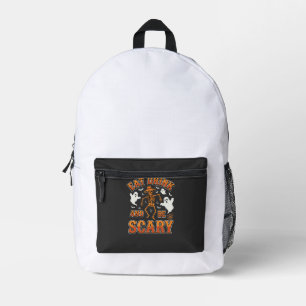 Halloween Eat Drink Be Scary Ghost Design_1 Printed Backpack