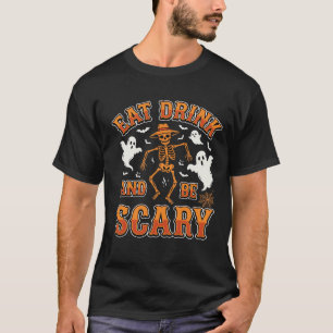 Halloween Eat Drink Be Scary Ghost Design_1 T-Shirt