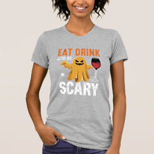 Halloween Eat Drink Be Scary Ghost Design_1 T-Shirt