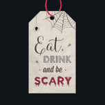 Halloween Eat Drink Be Scary Kid Adult Party Favou Gift Tags<br><div class="desc">Halloween favour tags that can be used for both children's and adults' party. More Halloween items can be found in our Zazzle store.</div>