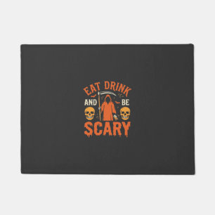 Halloween Eat Drink Be Scary Reaper Design_1 Doormat