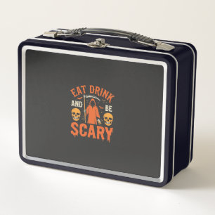 Halloween Eat Drink Be Scary Reaper Design_1 Metal Lunch Box
