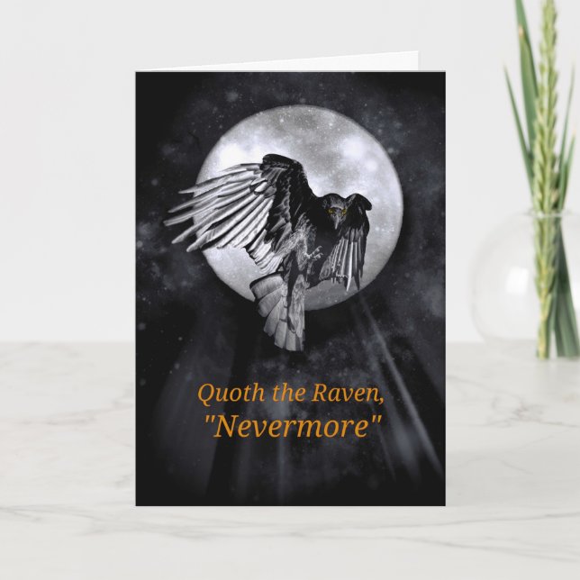 Halloween Edgar Allan Poe's The Raven Card (Front)