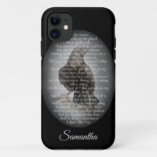 Halloween, Edgar Allen Poe, Raven,  Custom Name iPhone 11 Case