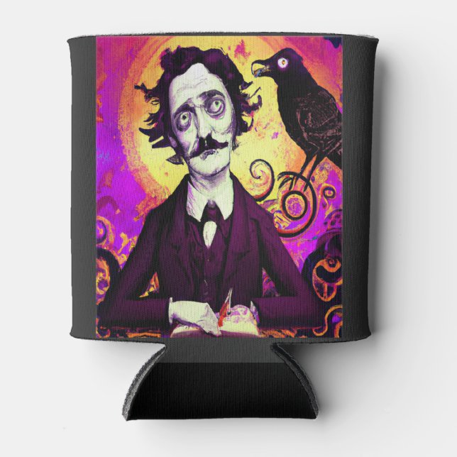 Halloween, Edgar Allen Poe, Raven, Nevermore  Can Cooler (Front)