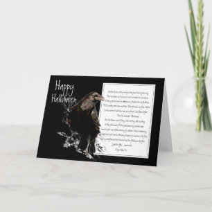 Halloween, Edgar Allen Poe, Raven, Nevermore Card