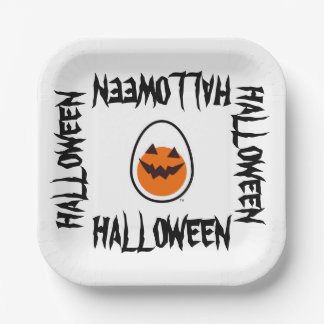 Halloween Egg Paper Plate