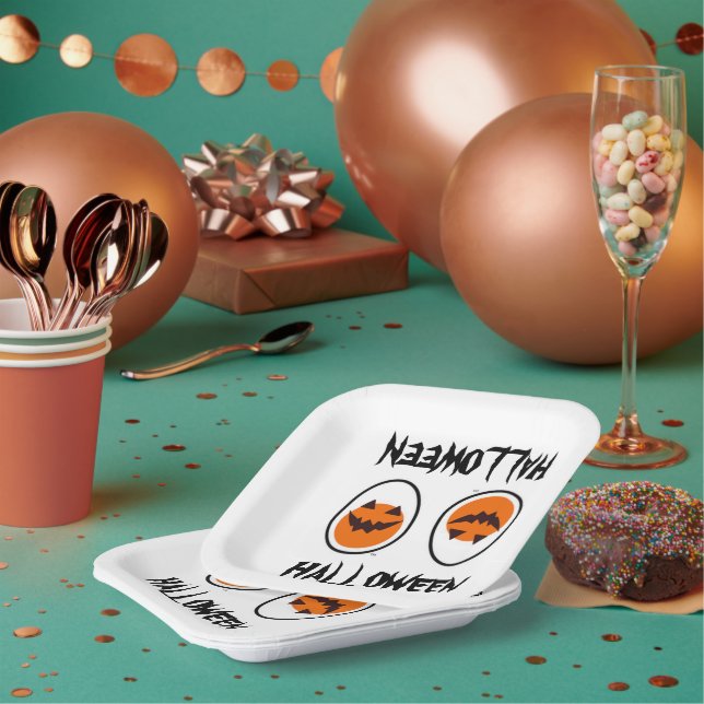 Halloween egg paper plate (Multi)